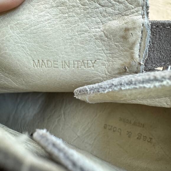 Rag & Bone Harrow Nubuck Suede Ankle Boots Block Heel Stonewall EU 38.5/ 8.5 US - Picture 12 of 12